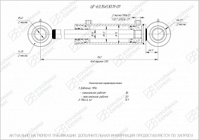 ГИДРОЦИЛИНДР РАБОЧЕГО ОРГАНА ЦГ-63.35Х530.11-01