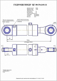 ГИДРОЦИЛИНДР НАКЛОНА КОЛЕС ЦГ-80.50Х160.11