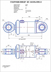 Гидроцилиндр ЦГ-160.80х1000.11