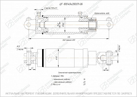 ГИДРОЦИЛИНДР РАБОЧЕГО ОРГАНА ЦГ-100.40Х200.01-06