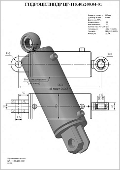 Гидроцилиндр ЦГ-115.40х200.04-01