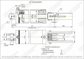 ГИДРОЦИЛИНДР РАБОЧЕГО ОРГАНА ЦГ-125.40Х305.01