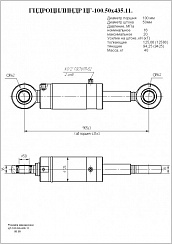 Гидроцилиндр ЦГ-100.50х435.11