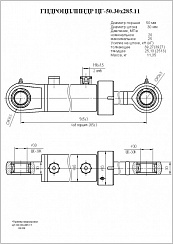 ГИДРОЦИЛИНДР РАБОЧЕГО ОРГАНА ЦГ-50.30Х285.11