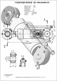 ГИДРОЦИЛИНДР ОТВАЛА ЦГ-100.60Х800.25 (18-26-270СП)