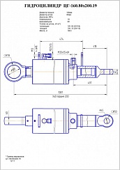 Гидроцилиндр ЦГ-160.80х250.17