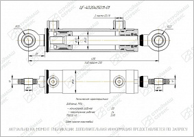 ГИДРОЦИЛИНДР РАБОЧЕГО ОРГАНА ЦГ-40.20Х250.11-01