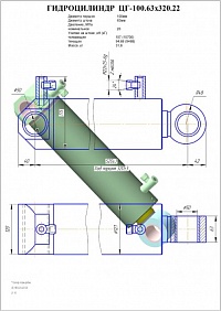 Гидроцилиндр ЦГ-100.63х320.22