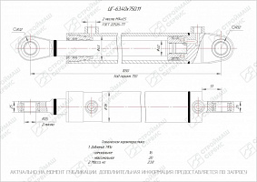 ГИДРОЦИЛИНДР РАБОЧЕГО ОРГАНА ЦГ-63.40Х750.11