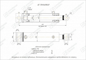 ГИДРОЦИЛИНДР РАБОЧЕГО ОРГАНА ЦГ-70.40Х200.22
