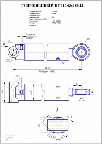 ГИДРОЦИЛИНДР ОПОР ЦГ-110.63Х680.12