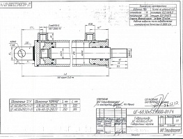 ГИДРОЦИЛИНДР ПОВОРОТА МАНИПУЛЯТОРА, КРЫШКИ ЛЮКА, КРЫШКИ ЦИСТЕРНЫ ЦГ-60.30Х175.23-01 (КО-510.01.09.000, Ц16-60-32-175.23)