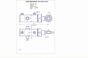 ГИДРОЦИЛИНДР ОТВАЛА ЦГ-80.56Х710.31