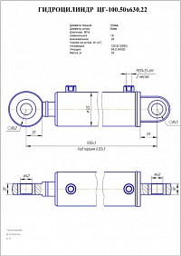 Гидроцилиндр ЦГ-100.50х630.22