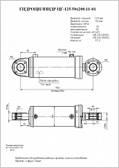 Гидроцилиндр ЦГ-125.50х200.11-01