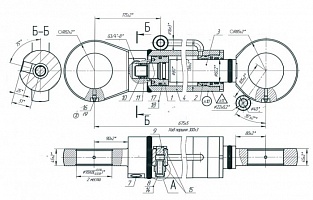 ГИДРОЦИЛИНДР ГРЕЙФЕРА SENNEBOGEN ЦГ-80.60Х300/11 С ЗИП