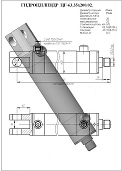 Гидроцилиндр ЦГ-63.35х200.02