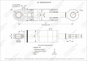 ГИДРОЦИЛИНДР РАБОЧЕГО ОРГАНА ЦГ-110.50Х400.11-01