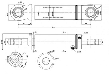 ГИДРОЦИЛИНДР ГРЕЙФЕРА FUCHS ЦГ-70.50X245S