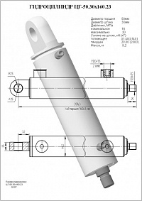ГИДРОЦИЛИНДР РАБОЧЕГО ОРГАНА ЦГ-50.30Х160.23