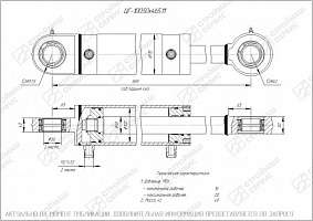 ГИДРОЦИЛИНДР РАБОЧЕГО ОРГАНА ЦГ-100.50Х465.11