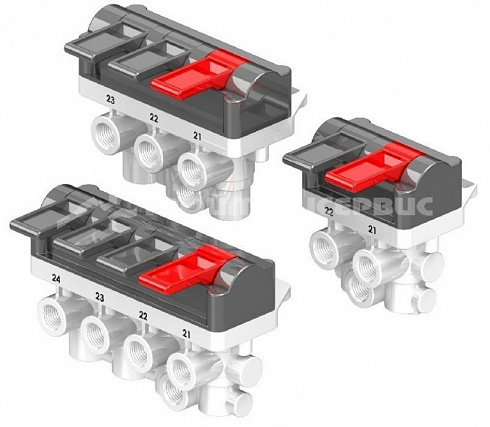 Пневмокнопка (одинарная) ONE AIRWAY SWITCH G1/8" 4 HOLE 6RR32K101B