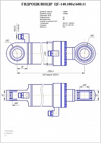 Гидроцилиндр ЦГ-140.100х1600.11