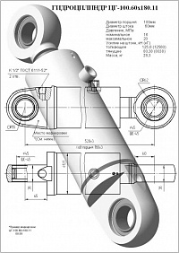Гидроцилиндр ЦГ-100.60х180.11