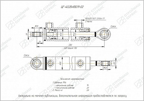 ГИДРОЦИЛИНДР РАБОЧЕГО ОРГАНА ЦГ-40.20Х100.11-02