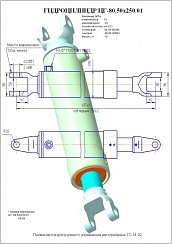 Гидроцилиндр ЦГ-80.50х250.01