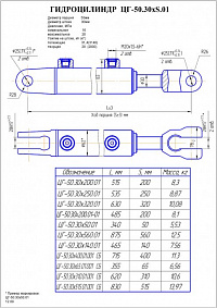 ГИДРОЦИЛИНДР РАБОЧЕГО ОРГАНА ЦГ-50.30Х560.01