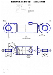 Гидроцилиндр ЦГ-160.100х1400.11