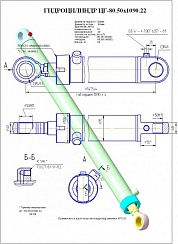 Гидроцилиндр ЦГ-80.50х1090.22