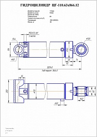 ГИДРОЦИЛИНДР ОПОР ЦГ-110.63Х866.12