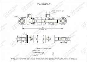 ГИДРОЦИЛИНДР РАБОЧЕГО ОРГАНА ЦГ-40.20Х100.11-03