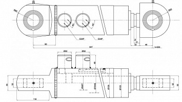 ГИДРОЦИЛИНДР ГРЕЙФЕРА LIEBHERR ЦГ-70.50Х225S