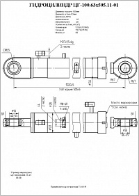 Гидроцилиндр ЦГ-100.63х505.11-01