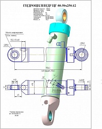 ГИДРОЦИЛИНДР ЗАХВАТА ЦГ-80.50Х250.12 (ЛВ-184А.05.600)