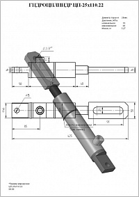 ГИДРОЦИЛИНДР РАБОЧЕГО ОРГАНА ЦГ-25Х110.22