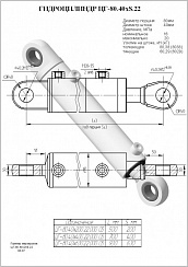 Гидроцилиндр ЦГ-80.40х200.22.000СБ