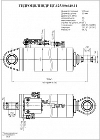 Гидроцилиндр ЦГ-125.80х640.11