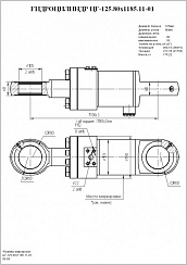 Гидроцилиндр ЦГ-125.80х1185.11-01
