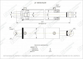 ГИДРОЦИЛИНДР РАБОЧЕГО ОРГАНА ЦГ-100.50Х762.05