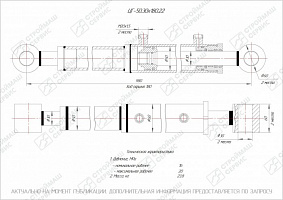 ГИДРОЦИЛИНДР РАБОЧЕГО ОРГАНА ЦГ-50.30Х180.22