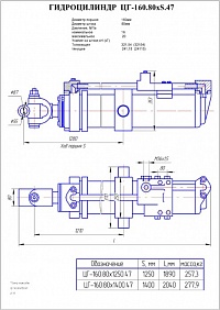 ГИДРОЦИЛИНДР ОТВАЛА ЦГ-160.80Х1250.47 (46-26-625СБ)