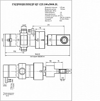 ГИДРОЦИЛИНДР ВЫДВИЖЕНИЯ СЕКЦИИ СТРЕЛЫ ЦГ-125.100Х5000.31-01 (АНАЛОГ ЗАМЕНА КС-35714.63.900-1)