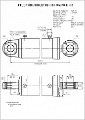 Гидроцилиндр ЦГ-125.50х250.11-02
