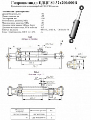 ГИДРОЦИЛИНДР ЕДЦГ 80.32Х200.000В-01