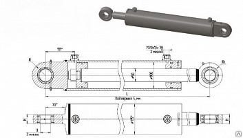 ГИДРОЦИЛИНДР ДЛЯ КОМПЛЕКТАЦИИ МС 100/50Х400-3.11 (690)