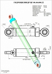 Гидроцилиндр ЦГ-80.40х800.22
